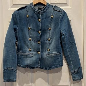 New York and Company Military Style Denim Jacket
